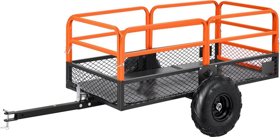 Kippanhänger 1600 lbs 22 Kubikfuß Anhänger hinter Stahl-Gartenanhängerwagen