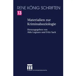 Materialien zur Kriminalsoziologie, Fachbücher von René König