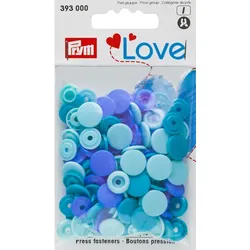 Prym Druckknöpfe "Color Snaps", blau color, 12,4 mm Ø, 30 Stück