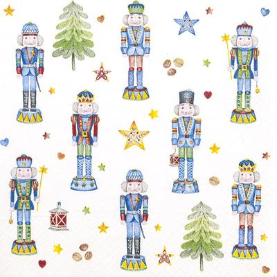 Home Fashion, Nutcrackers, Lunch-Servietten aufgefaltetes Maß 33 cm x 33 cm, im Viertelfalz, 20 Stück pro Pack