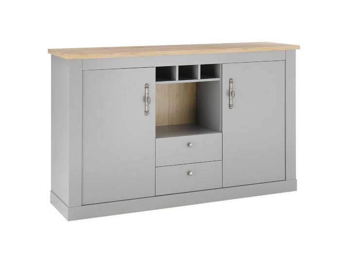 Sideboard Chambord Hellgrau/Eiche Dekor B: 166cm