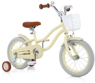 Costway 14 Inch Kids Bike Adjustable with Training Wheels Ages 3-8 Years Olds-14 inches