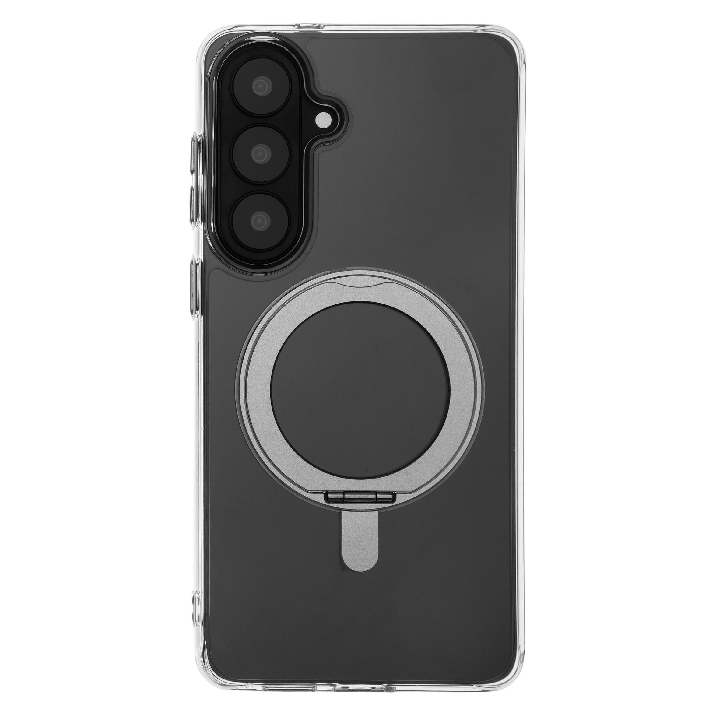 FoneKit Premium Kickstand MagSafe-compatible case for Samsung Galaxy S26+, transparent (Samsung Galaxy S26+) (6438148066086)