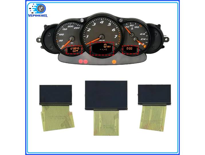 Affichage Version KM 110.008.721 9866411060570C 9966411040270C pour Porsche 911 996 Boxster 986 1996 – 2002, pièces automobiles, 3 pièces