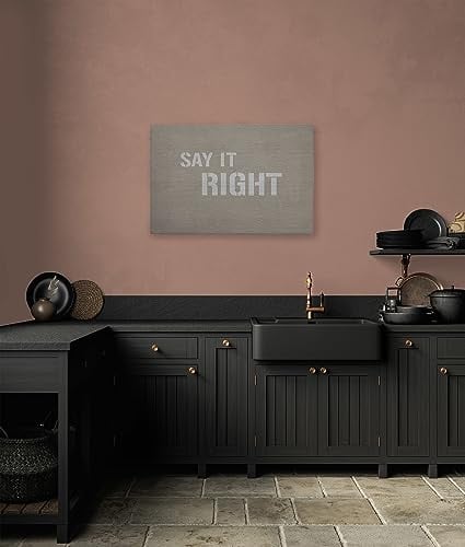 A.S. Création Canvas Say it right Kunstdruk Beige Grijs B: 90 cm, H: 60 cm