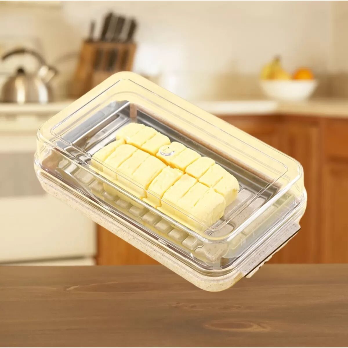 INF Butter Aufbewahrungsbox mit Schneider - Frischhalten, Portionieren & Aufbewahren