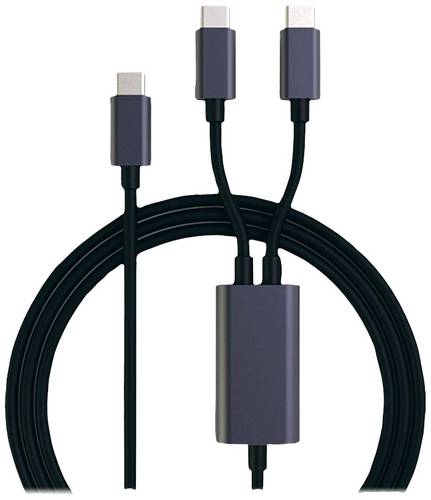 Roline USB-Ladekabel USB-C Stecker 1.85 m Schwarz 11.02.8308