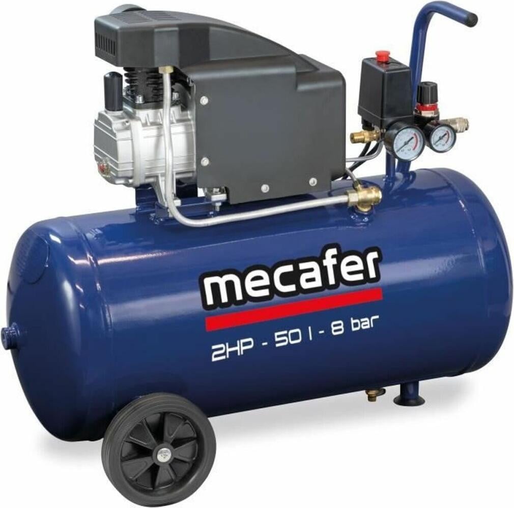 MECAFER compressor 50 l 2 pk 8 bar gesmeerd