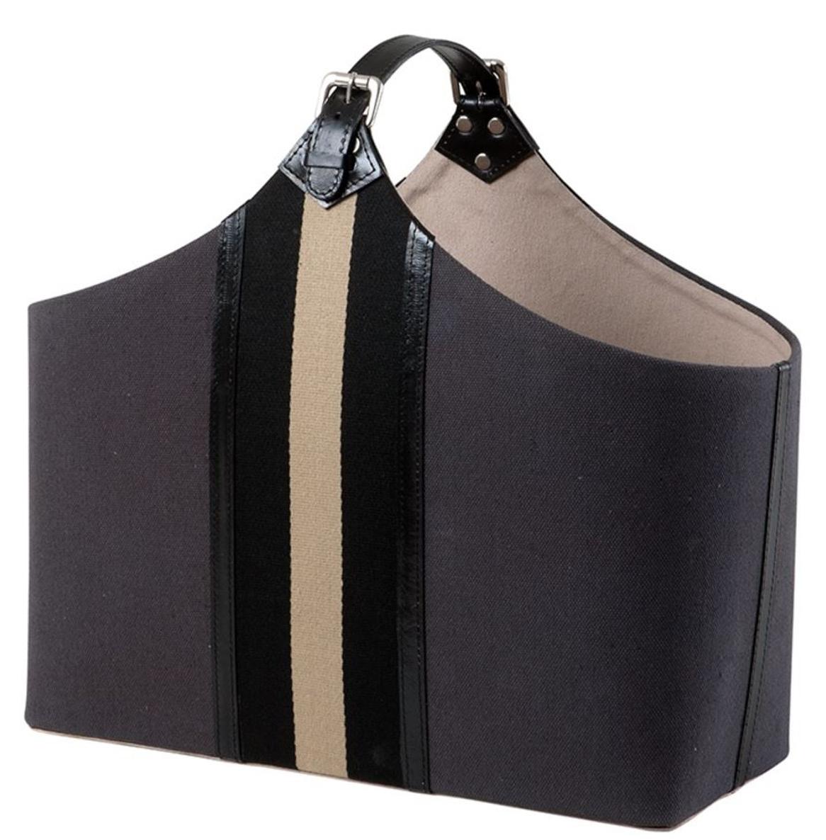 Casa Padrino Luxus Büffelleder Tasche / Korb - Designer Accessoires