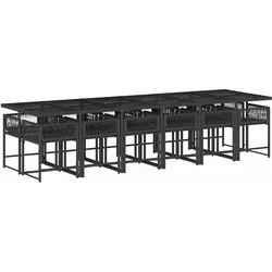 vidaXL, Gartentisch + Balkontisch, Pafonin (Glas) (330 x 106 x 73 cm)