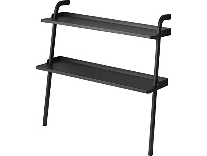 YAMAZAKI 5046 FRAME Lehnendes Kinder-Schuhregal, schwarz, Stahl/ABS-Harz/Silikon, minimalistisch, 22 x 50 x 48 cm (L x B x H)