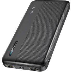 LogiLink Powerbank PA0338RF, 10000mAh, 2x USB-A & USB-C, Ladeleistung 12 Watt