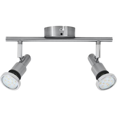 B.K.LICHT LED Deckenleuchte "Aurel", silber (chromfarben, silberfarben), 2, H: 12,3cm, Leuchten, Badlampe, IP44, Deckenstrahler, GU10, Spot, Decke, Leuchte, Lampe 5W, LED Deckenleuchte