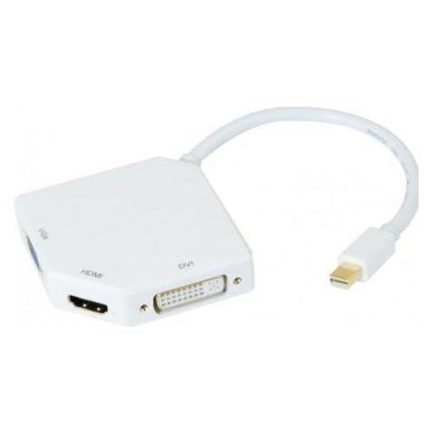 Générique Mini DisplayPort 1.2 to DVI/HDMI/VGA passive converter (Mini DP, DVI, HDMI, VGA) (127374)