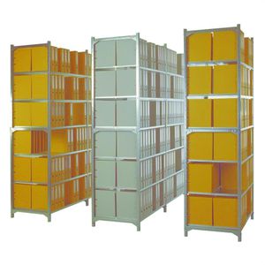 Manuflex Anbauregal Budget, RA2574, für Aktenregal, 6 Ordnerhöhen, 96 x 225 x 60cm Doppelregal, silber