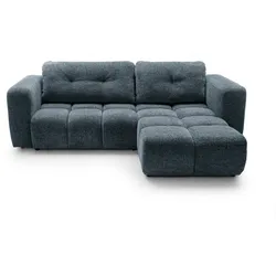ECKSOFA ARTE 02 Dunkelblau Chenille mit Schlaffunktion