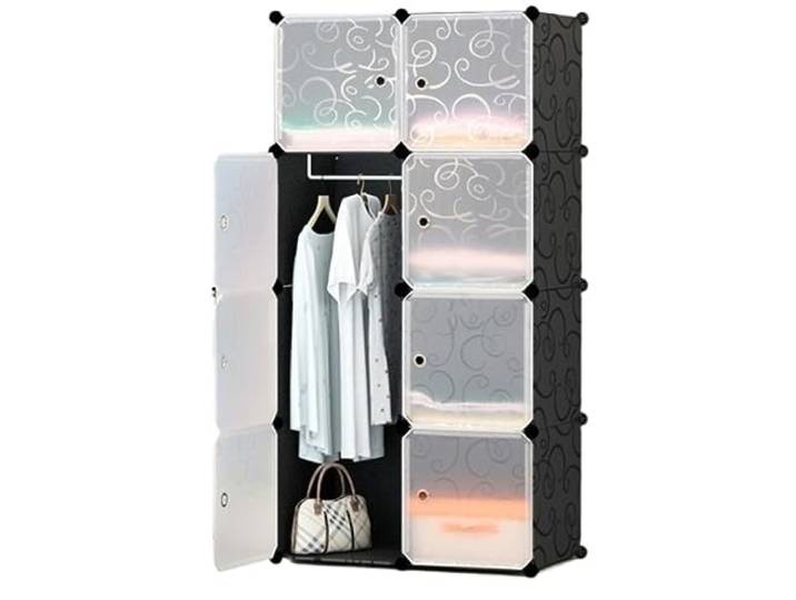 CVdrtyED Kleiderschrank Kombinationsschrank Aus Kunststoff, Einfache Kombination Kunstharz Für Schlafzimmer Schlafzimmer Organizer(75 * 47 * 147cm)