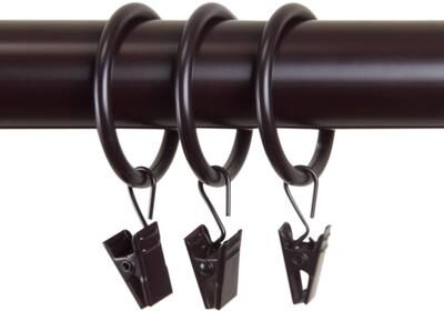 InStyleDesign 10 Curtain Clip Rings 1-3/8 inch