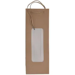 Geschenkverpackung, Geschenktüte mit Fenster für Flasche