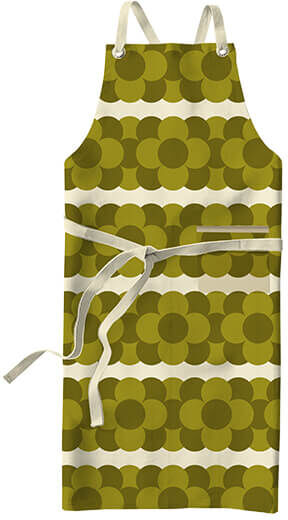 Orla Kiely Retro Green Stripe Apron