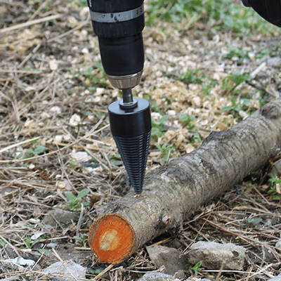 GreatGadgets LLC Wood Splitter Drill Bit Efficient Firewood & Log Splitting Tool 32mm