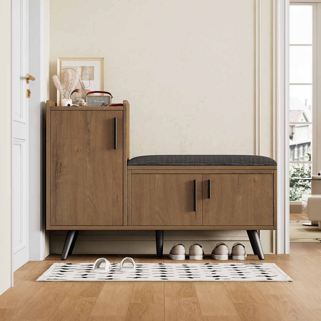 Corrigan Studio 8 Pair Shoe Storage Cabinet Brown 8