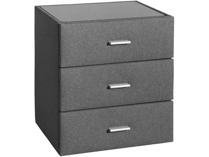 Nachttisch HOME AFFAIRE, grau (anthrazit), B:51cm H:58cm T:42cm, Tische, Nachttisch, moderner Nachttisch, passend zur Ethan-Serie