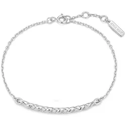 ANIA HAIE - BRACELET - RIPPLE JOY - Textured Chain - silber
