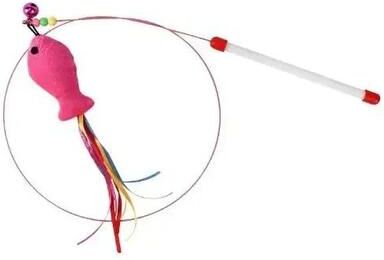 Uplifted Finds Four Section Telescopic Carbon Fiber Cat Wand Fishing Rod Toy e