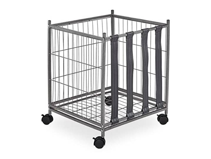 Relaxdays Chariot à Ballons\, en métal\, avec 4 roulettes\, 60 x 50 x 45 cm\, Sports collectifs et individuels\, Gris