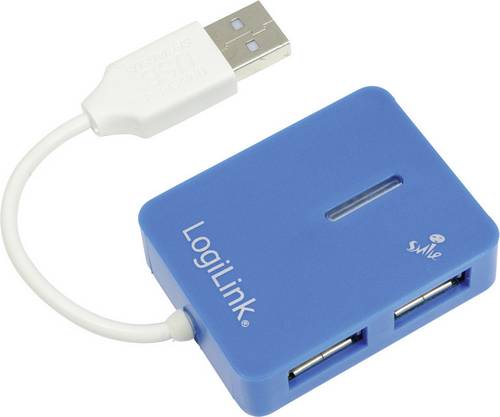 LogiLink UA0136 USB-Hub 4 Port USB-A USB 2.0 480MBit/s Blau UA0136