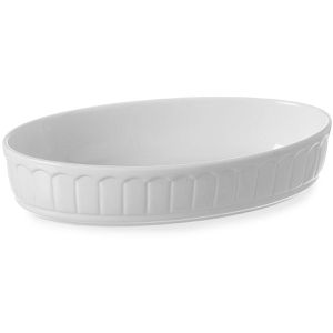 Hendi Auflaufform Rustica Ofenform, weiß, aus Porzellan, 24,5 x 14,5 x 5,5 cm, 1 Liter, oval