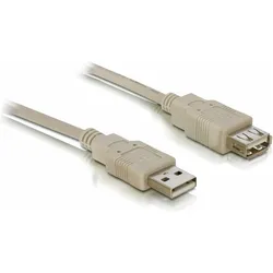 4x Delock USB2.0-Verlängerungskabel, 3m, beige (3 m, USB 2.0), USB Kabel