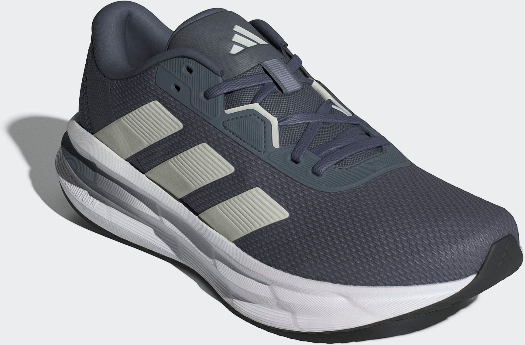 Laufschuh ADIDAS PERFORMANCE "GALAXY 7", Herren, Gr. 44, weiß (onix, orbit grau, ftwr weiß), Synthetik, Textil, Schuhe Laufschuh, für mehr Dämpfung