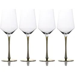 Intirilife Wein Glas Set für Rotwein Weisswein, Weingläser, Transparent
