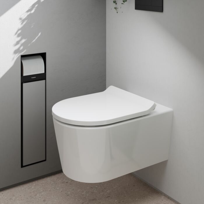 Hansgrohe EluPura Wand-WC-Set 61115450 weiß, mit Wasserwirbel Technologie, SmartClean