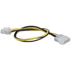 No Name Strom Anschlusskabel (1x ATX-Stecker 4pol. - 1x IDE-Strom-Stecker 4pol.) 0.30 m, Interne Kabel (PC)