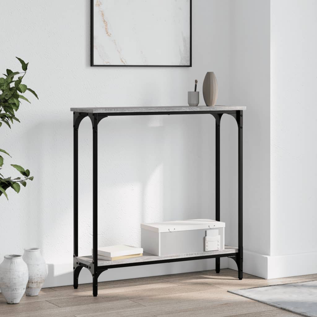 vidaXL Console Table Grey Sonoma 75cm H x 75cm W x 22.5cm D