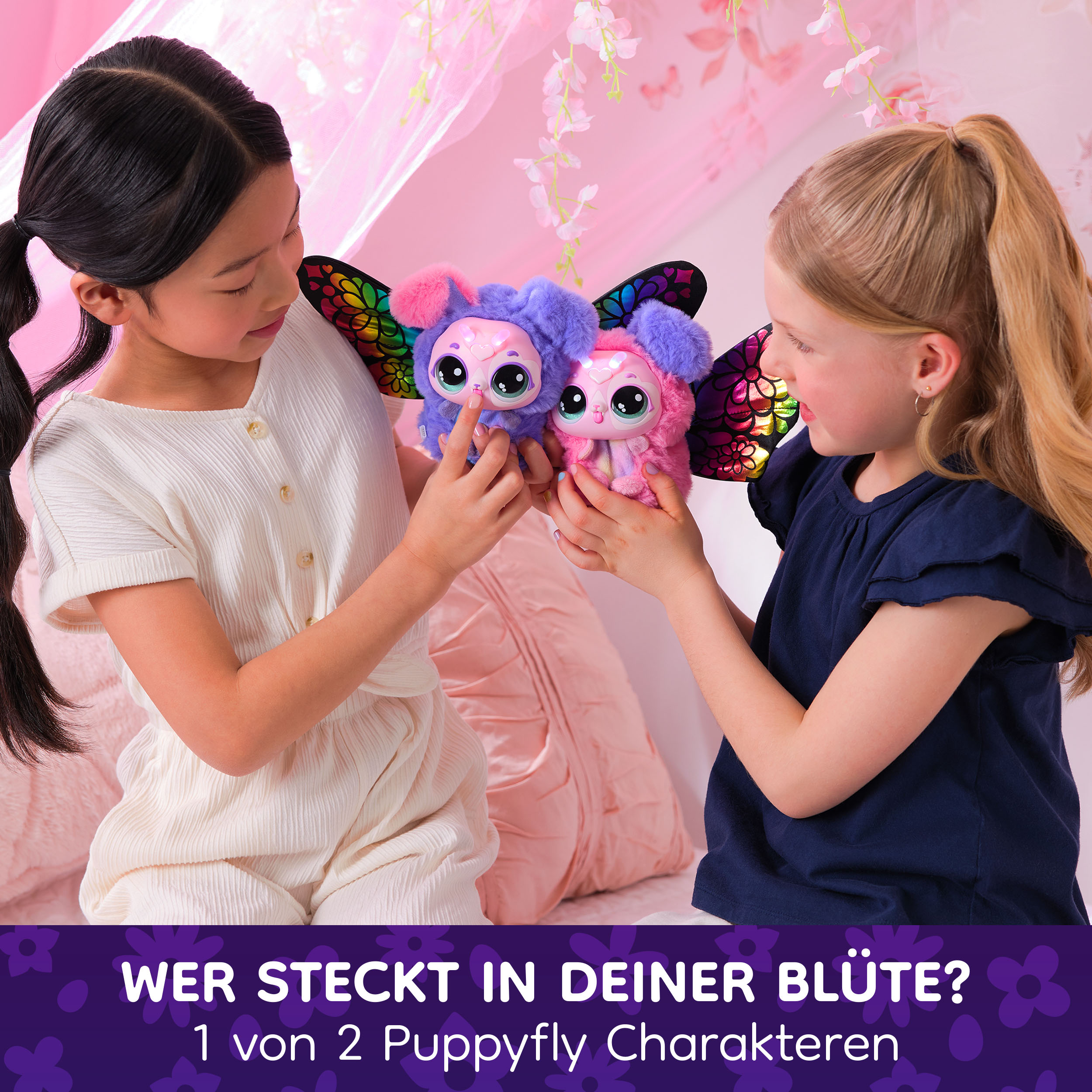 Spielfigur SPIN MASTER "Bloomables von Hatchimals - Puppyfly", bunt, Spielfiguren, Kinder, Kunststoff, Spielfigur, mit Sound
