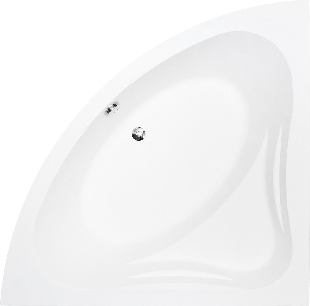 Eckbadewanne, Badewanne Mia 120x120 mit Ablaufgarnitur und Füßen GRATIS (ohne Schürze)