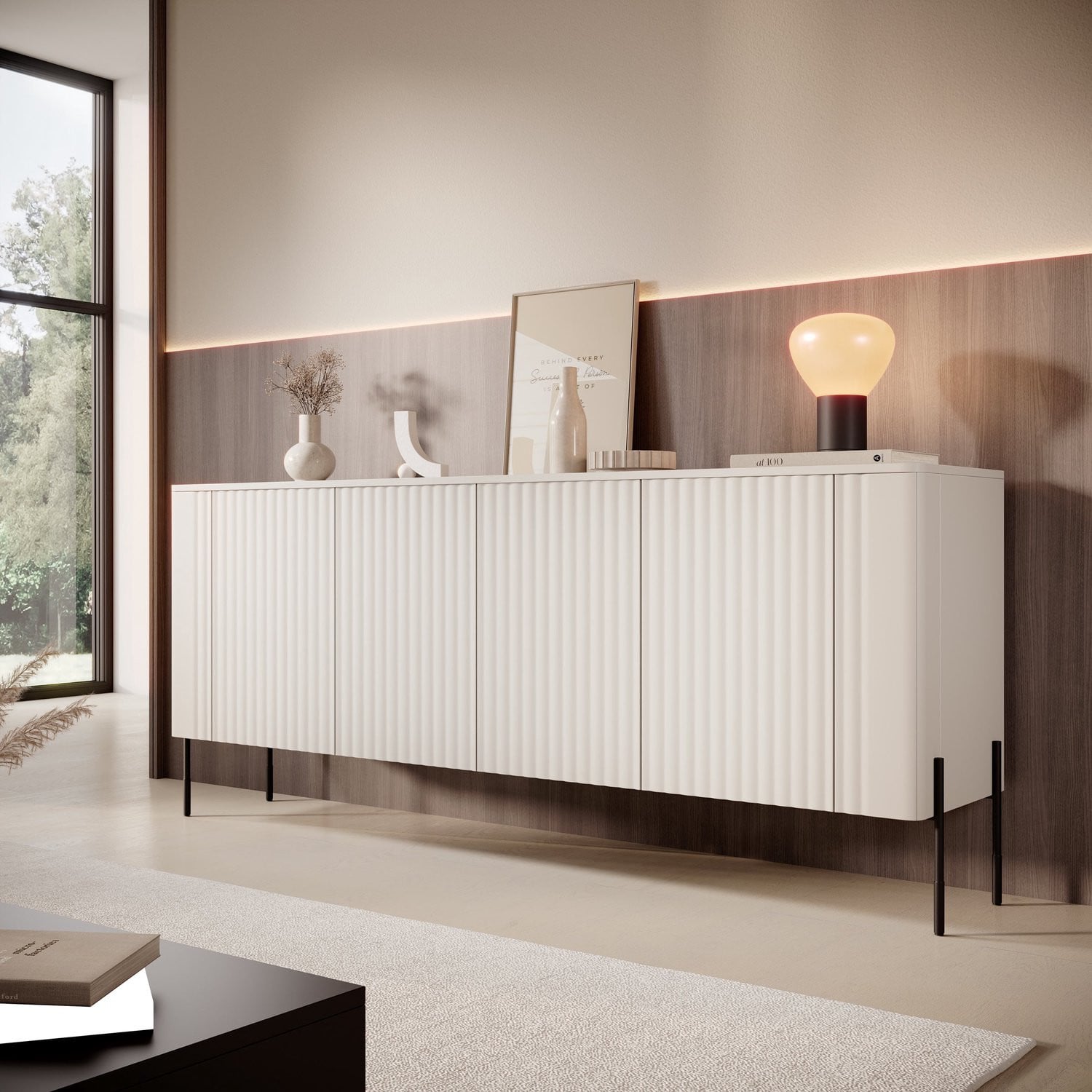 Meubella Vivi Dressoir Beige 190 cm