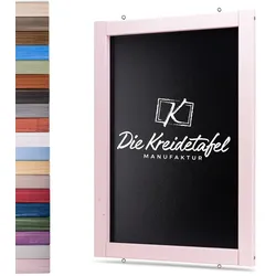 Die Kreidetafel Manufaktur Kreidetafel mit Holzrahmen / Zartrosa 50x70cm
