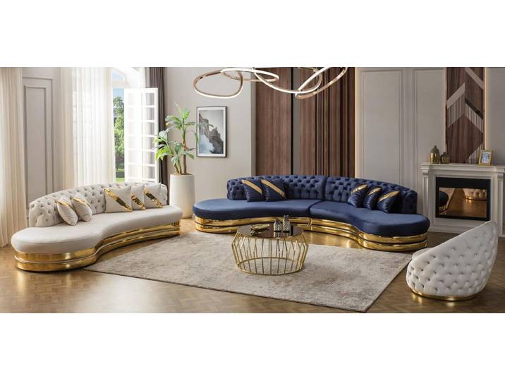 Xlmoebel Chesterfield-Sofa Luxuriöse Chesterfield Sofagarnitur in edlem Design, Sofagarnitur, Hergestellt in Europa