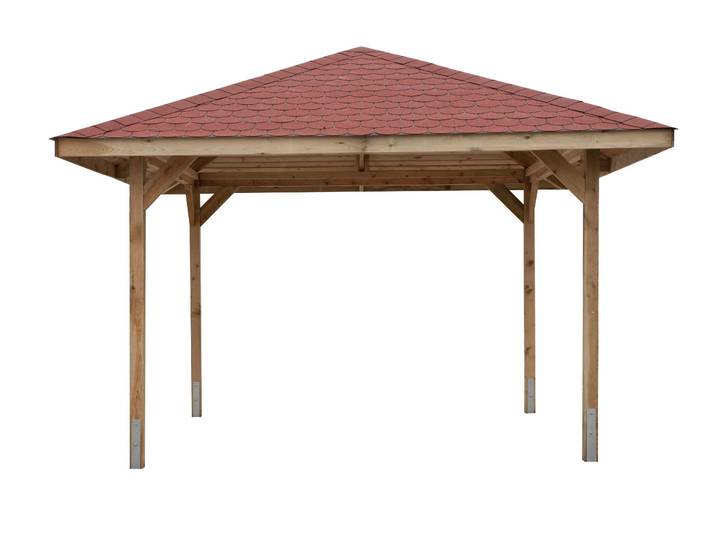 Pavillon WEKA Paradies 3 , braun, B/H/T: 433cm x 314cm x 433cm, Pavillons, Pavillon, BxT: 433x433 cm
