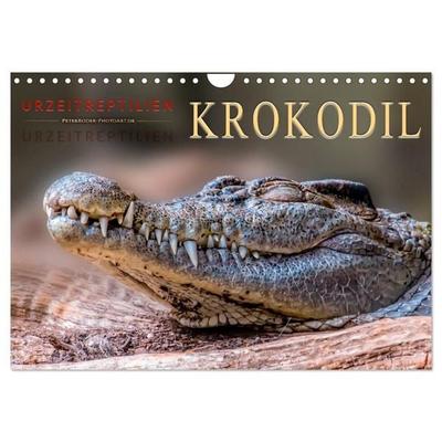 Urzeitreptilien - Krokodil (Wandkalender 2027 DIN A4 quer), CALVENDO Monatskalender