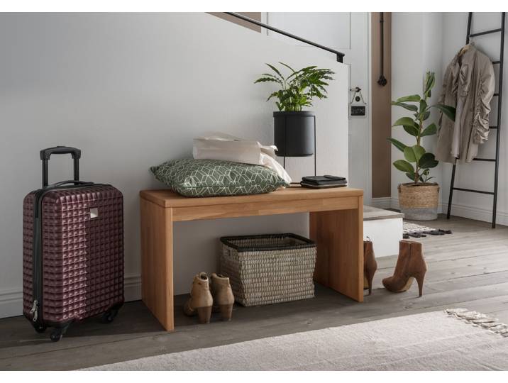 Bank HOME AFFAIRE Dura - Sitzbank aus Massivholz – langlebig & vielseitig , braun (buche), B:82cm H:45cm, FSC-zertifiziertes Massivholz, Sitzbänke, Bank, Langlebige Qualität, robust & rustikal, mehrere Grössen und Varianten