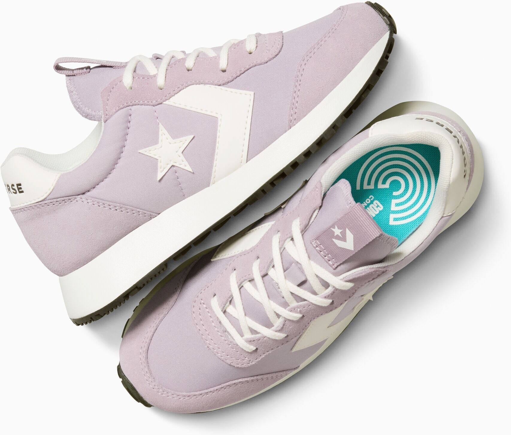 Sneaker CONVERSE "CONVERSE OMEGA TRAINER", Kinder, Gr. 37, rosa (altitude lila, vintage weiß, schwarz), Textil, Schuhe Sneaker