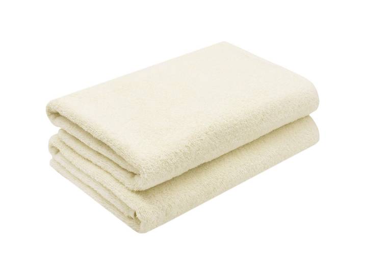 Zollner Duschtücher, 2er-Set, 70x140 cm, 100% Baumwolle, Beige, 70x140 cm, Heimtextilien, Badtextilien, Duschtücher