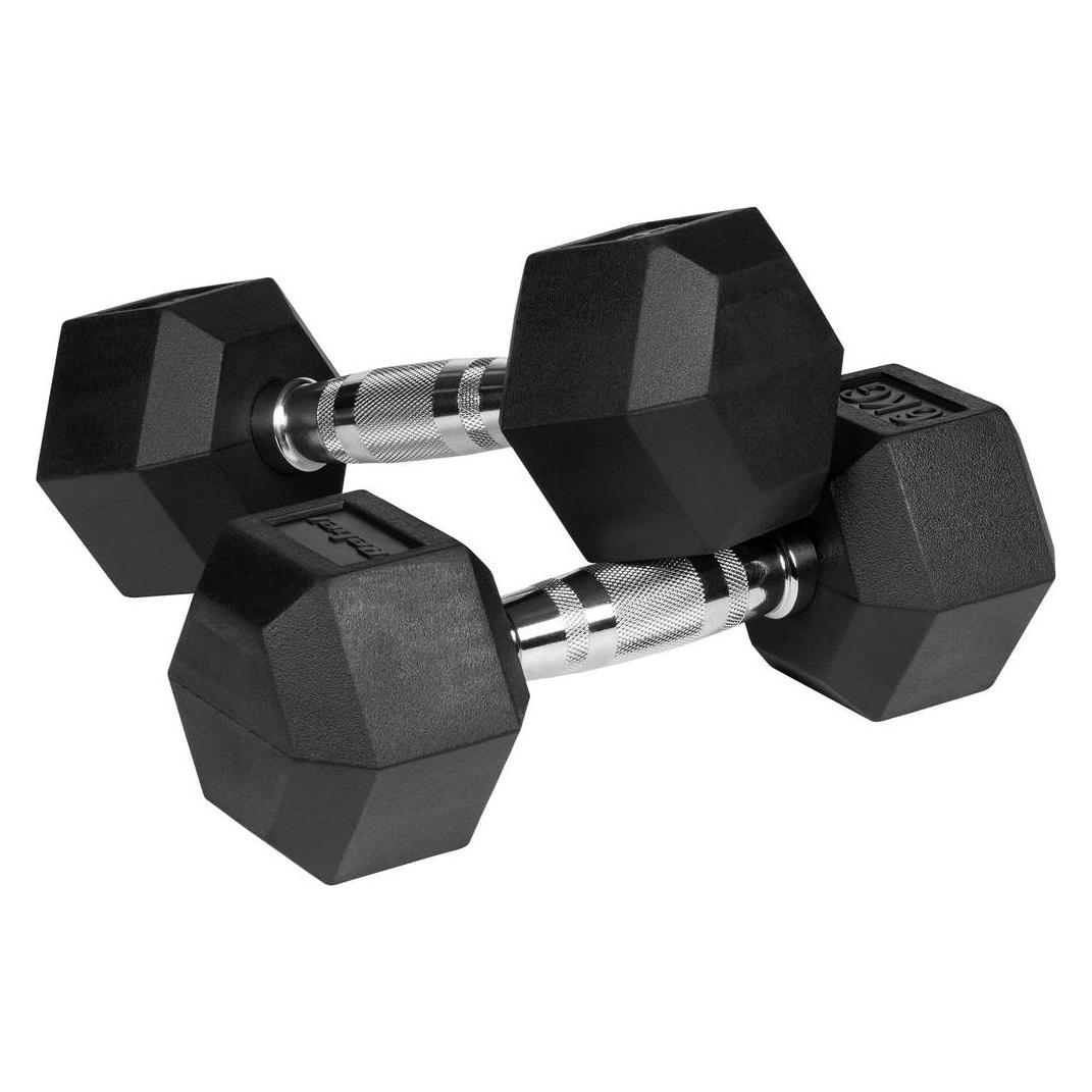 Rebel Gummierte Hanteln aus Gusseisen HEX 2x6 kg ACTIVE (RBA-2325-06)