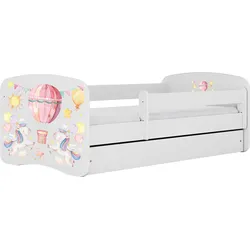KINDERBETT Emily mit Schublade und Matratze, Weiß 70x140 cm